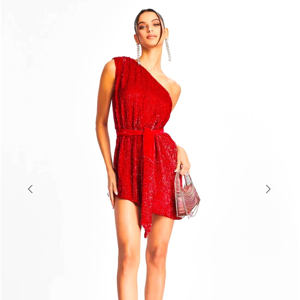 Retrotete Ella sequinned minidress-red
